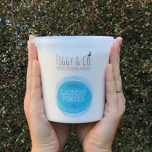 Figgy & Co Laundry Powder 750g Tub - Natural (Fragrance Free) - Urban Naturals