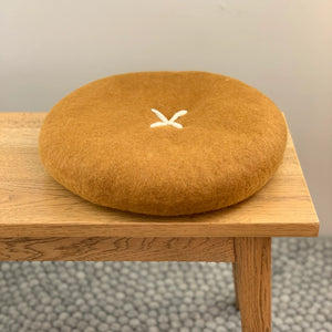 100% NZ Wool Felted Button Cushion 40cm - Urban Naturals