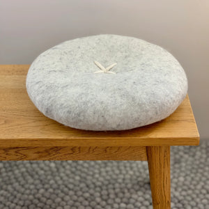 100% NZ Wool Felted Button Cushion 40cm - Urban Naturals