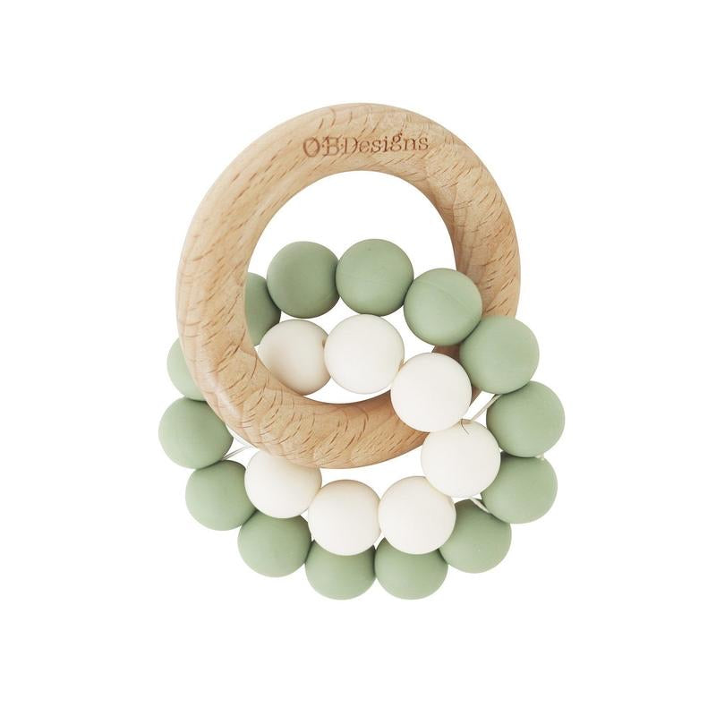 OB Designs Beechwood & Silicone Teether Toy - Urban Naturals
