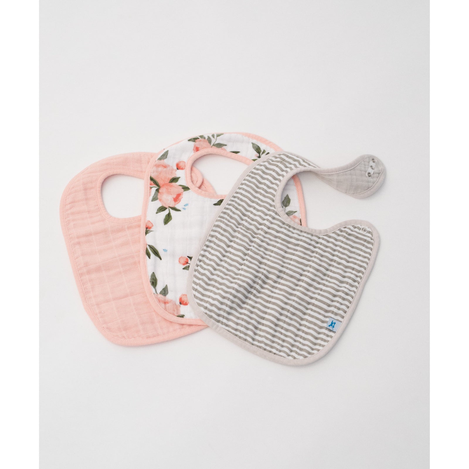 Little Unicorn Cotton Muslin Classic Bib 3pk - Watercolour Roses - Urban Naturals