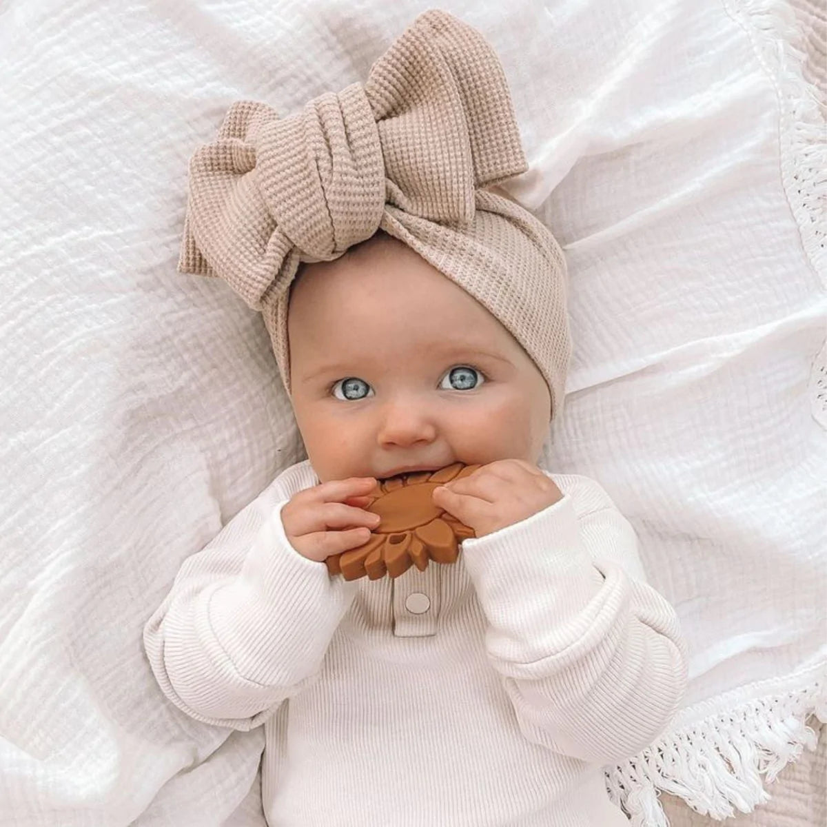 OB Designs Silicone Sunflower Teether - Ginger - Urban Naturals