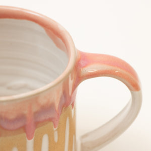 Etched Stoneware Mug - Natural & Pink - Urban Naturals