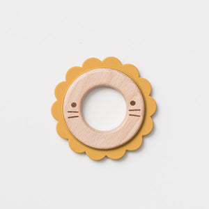 Lee The Lion Teether Wood/Silicone - Urban Naturals