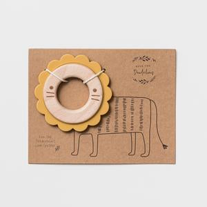 Lee The Lion Teether Wood/Silicone - Urban Naturals