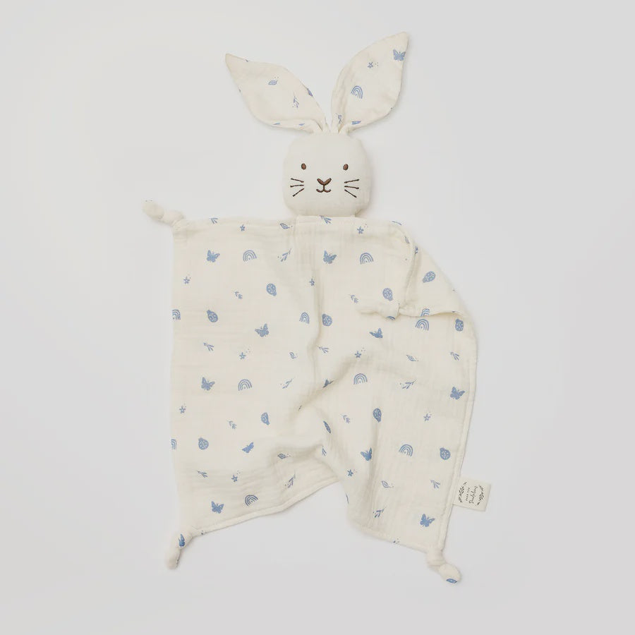 Over The Dandelions Organic Muslin Bunny Lovey - Enchanted Garden - Urban Naturals