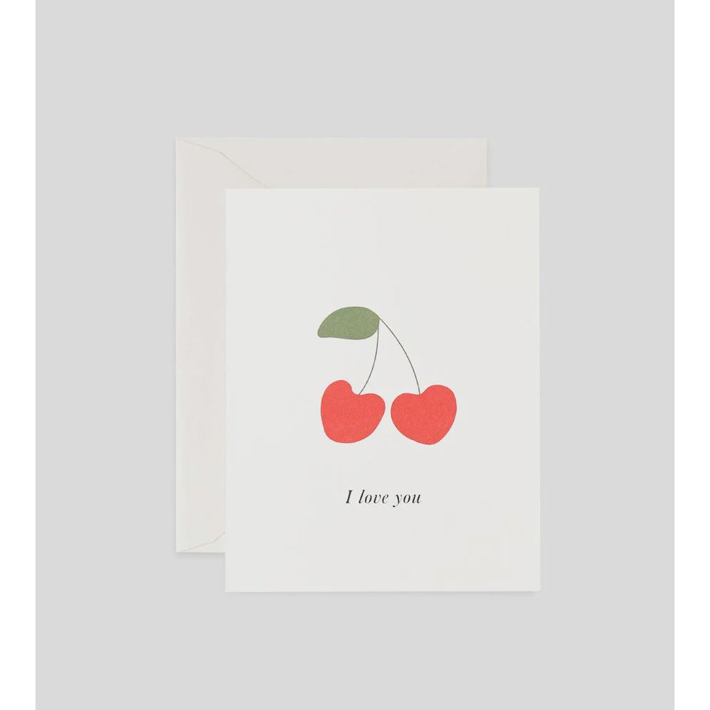 Father Rabbit Stationery - I Love You Cherries Card - Urban Naturals