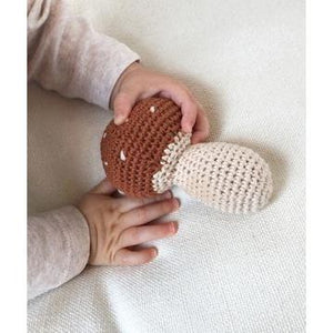 Over The Dandelions Crochet Rattle - Mushroom - Urban Naturals