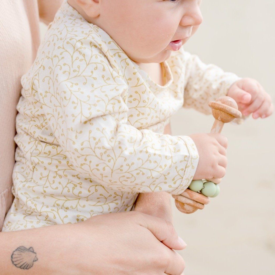 OB Designs Organic Beechwood & Silicone Rattle - Urban Naturals