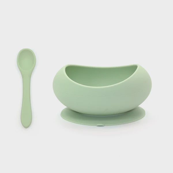 OB Designs Stage 1 Suction Bowl & Spoon Set - Mint - Urban Naturals