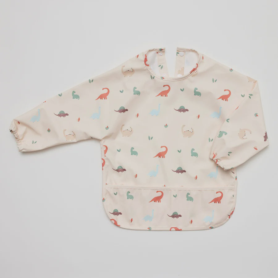 Over The Dandelions Longsleeved Waterproof Bib -  Dinosaur - Urban Naturals