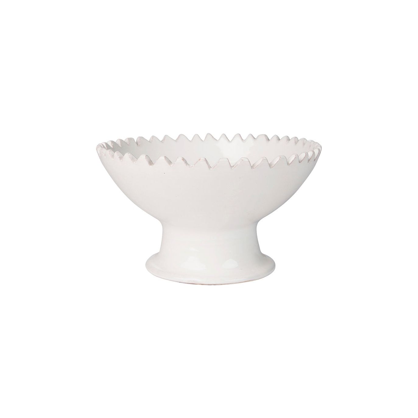 Bianca Lorenne - Zigzag Pedestal Bowl White - Urban Naturals